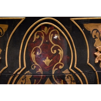 Królewska Komoda Szafa Boulle - Liczne Zdobienia Drewno + Brąz - UNIKAT