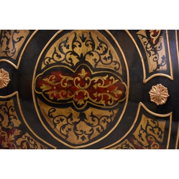 Królewska Komoda Szafa Boulle - Liczne Zdobienia Drewno + Brąz - UNIKAT