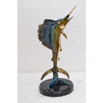 Ryba Marlin Żaglica Włócznik - Figura z Brązu - Prezent dla Rybaka