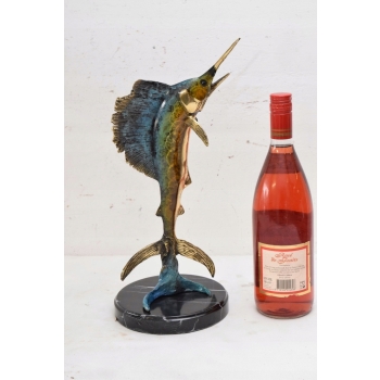 Ryba Marlin Żaglica Włócznik - Figura z Brązu - Prezent dla Rybaka
