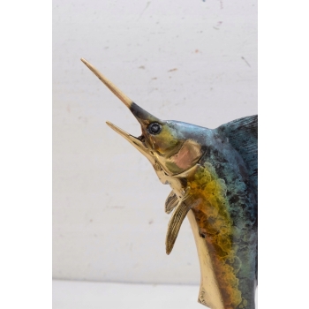 Ryba Marlin Żaglica Włócznik - Figura z Brązu - Prezent dla Rybaka