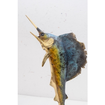 Ryba Marlin Żaglica Włócznik - Figura z Brązu - Prezent dla Rybaka