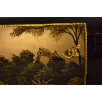 Trzy Królewskie Malowane Komody - Blat Marmur 3 x Komoda Malunki Ludwik