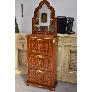 Komoda Buciarka z Lustrem - Konsola - 3 Szuflady na Buty + Lustro