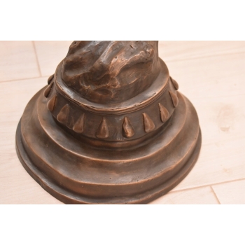 Dwa Groźne Orły z Rozłożonymi Skrzydłami Orzeł - Sokół Figura z Brązu L+P