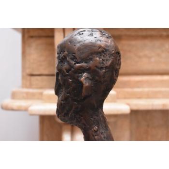 WIELKI Idący Mężczyzna - Walking Man - Giacometti Style - Figura z Brązu