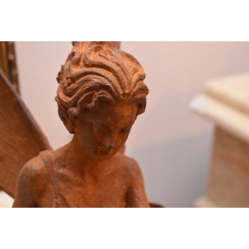 Żeliwna Figura - Calineczka Elf- Anielica - Rustykalna Figurka Żeliwo