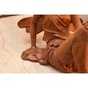 Żeliwna Figura - Calineczka Elf- Anielica - Rustykalna Figurka Żeliwo