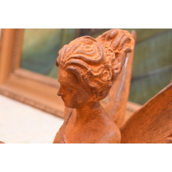 Żeliwna Figura - Calineczka Elf- Anielica - Rustykalna Figurka Żeliwo