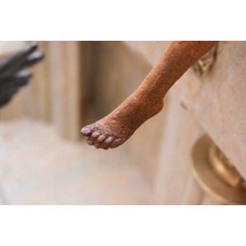 Żeliwna Figura - Calineczka Elf- Anielica - Rustykalna Figurka Żeliwo