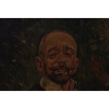 Jacek Malczewski Portret ze Sztaluga - Pałacowy Stary Obraz i Rama Unikat