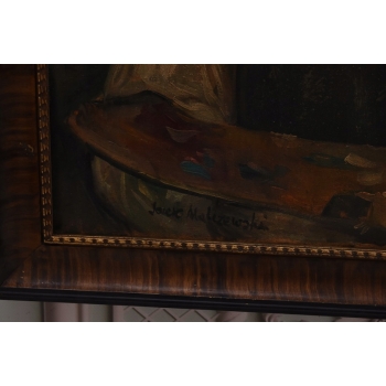 Jacek Malczewski Portret ze Sztaluga - Pałacowy Stary Obraz i Rama Unikat