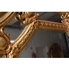 Pałacowe Złote Kryształowe Lustro - Gruba Rama - Zdobienia - 215 x 115 cm
