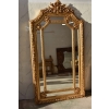 Pałacowe Złote Kryształowe Lustro - Gruba Rama - Zdobienia - 215 x 115 cm