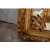 Pałacowe Złote Kryształowe Lustro - Gruba Rama - Zdobienia - 215 x 115 cm