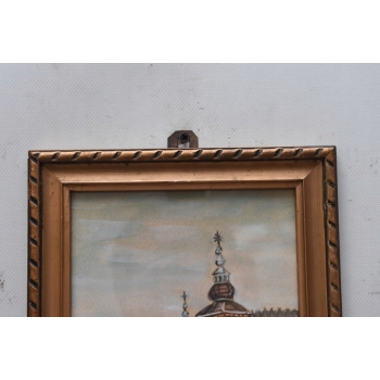 Nikifor Krynicki - KRYNICA ZDRÓJ - Kościół Cerkiew - Obraz Akwarela Ołówek