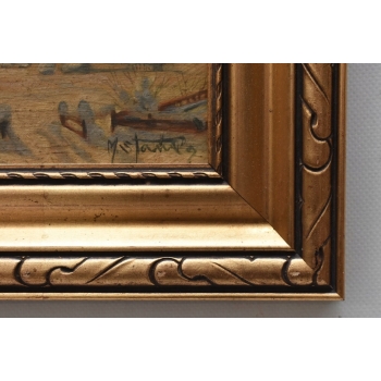 M. STAŃKO - Kapliczka z Widokiem Na Polskie Tatry - Stary Obraz Olejny