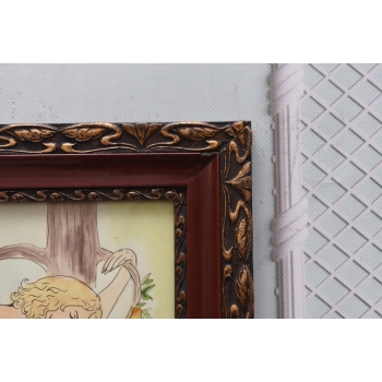 Maja Berezowska - Zakochani w Sadzie - Akwarela I Tusz Na Papierze Obraz