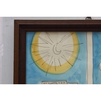 Maja Berezowska - Kochankowie w Czasie Pełni - Akwarela Na Papierze Obraz