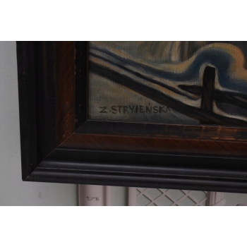 Z. Stryjeńska - Górale z Gwiazdą Betlejemską - Duży Stary Obraz Olejny