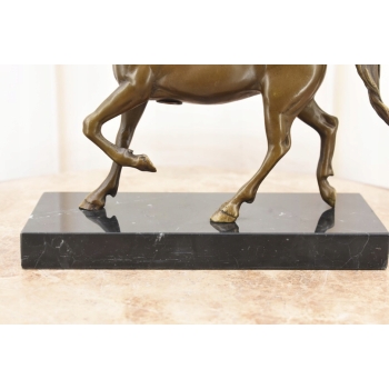 Kłusujący Piękny Koń - Konik - Figura Z Brązu - Dekoracja Prezent Sygn