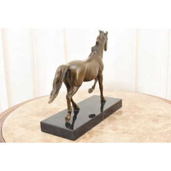 Kłusujący Piękny Koń - Konik - Figura Z Brązu - Dekoracja Prezent Sygn