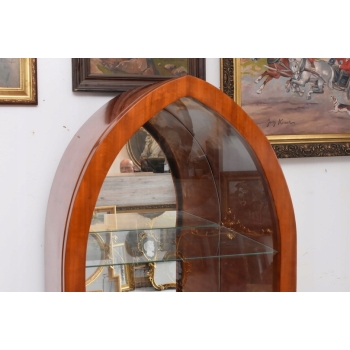 Owalna Witryna Styl Art Deco - Gablotka Serwantka - Salon Gabinet - Gablota