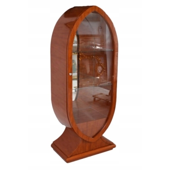 Owalna Witryna Styl Art Deco - Gablotka Serwantka - Salon Gabinet - Gablota