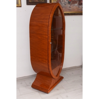 Owalna Witryna Styl Art Deco - Gablotka Serwantka - Salon Gabinet - Gablota