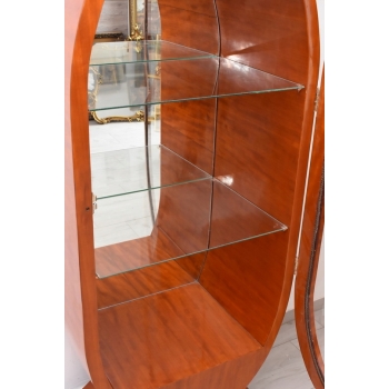 Owalna Witryna Styl Art Deco - Gablotka Serwantka - Salon Gabinet - Gablota
