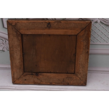 F. Ruszczyc - Zimowy Pejzaż Polskiej Wsi - Las - Stary Obraz na Drewnie