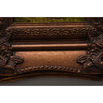 Piękny Koń Arabski - Konik - Obraz Olejny - Zdobiona Rama