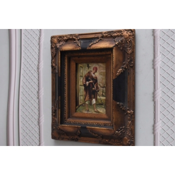 Treser Wężów - Arab - Obraz Olejny - Złota Rama