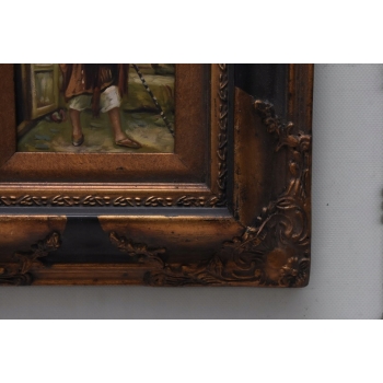 Treser Wężów - Arab - Obraz Olejny - Złota Rama