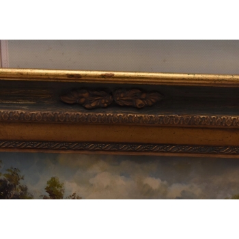 Krowy na Pastwisku - Obraz Olejny - Złota Rama