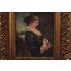 ZAmyślona Kobieta Arystokratka - Obraz Olejny - Złota Rama