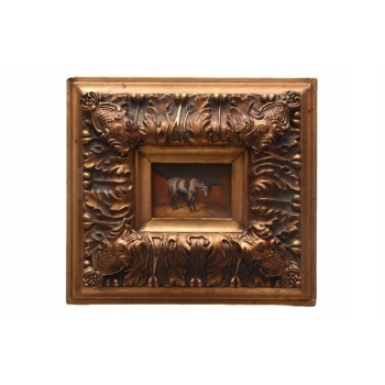 Koń Konik - Obraz Olejny - Złota Rama