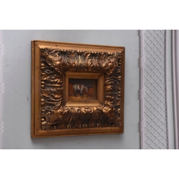 Koń Konik - Obraz Olejny - Złota Rama