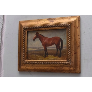 Koń Konik - Scena Rodzajowa - Obraz Olejny - Złota Rama