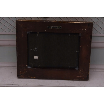 CZARNY Koń Konik - Scena Rodzajowa - Obraz Olejny - Złota Rama