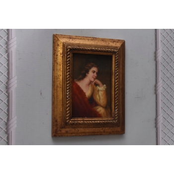 Portret Kobiety Niewiasty - Obraz Olejny - Złota Rama