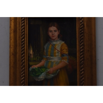 Portret Młodej Kucharki - Obraz Olejny - Złota Rama