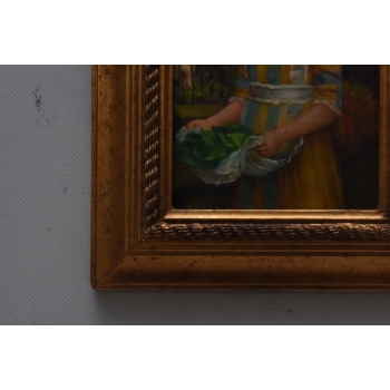 Portret Młodej Kucharki - Obraz Olejny - Złota Rama