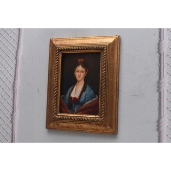 Portret Japonki Japonka - Obraz Olejny - Złota Rama