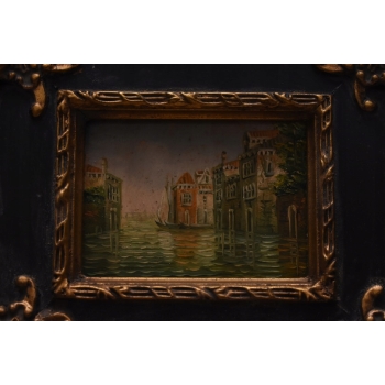 Włoska Architektura - Wenecja - Obraz Olejny - Piękna Rama