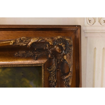 Portret Arystokratki - Kobieta Arystokratka w Sukni - Obraz Zdobiona Rama