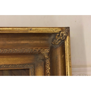 Portret Zamyślonej Dziewczyny - Kobieta w Sypialni Obraz Olejny Złota Rama