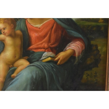 Maryja z Małym Jezusem - Matka Boska - Święta Rodzina Biblia - Obraz Olejny