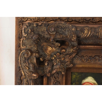 Portret Kobiety - Dziewczynka - Obraz Olejny - Licznie Zdobiona Rama