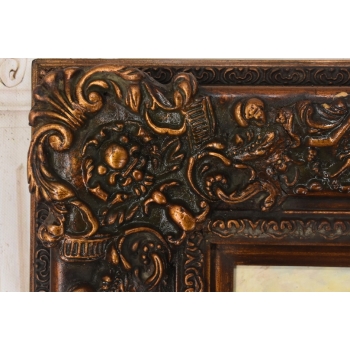 Kobieta ze Stadem Krów Na Pastwisku - Krowy Krowa - Scena Rodzajowa - Obraz